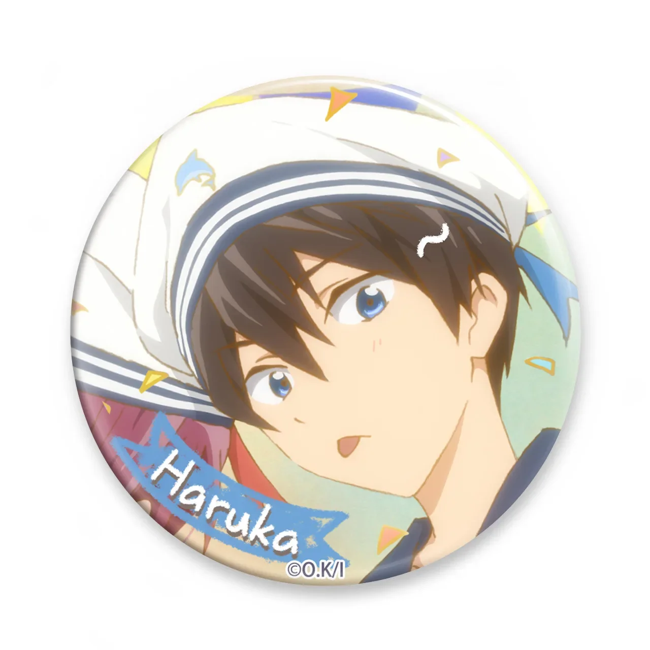 5.8cm Anime Figure Nanase Haruka Rin Matsuoka Tachibana Makoto Anime Exquisite Brooches Trendy Badge Collar Figurine Collectible