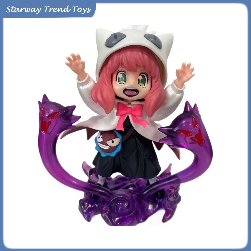 16 cm/6.3in Spy Familie Anya Action Figure Anya als Gengar PVC Action Figure Desktop Creatieve Decor Collectible display Geschenken Speelgoed