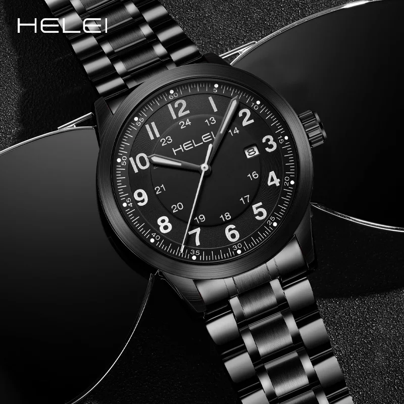 Cross-border foreign trade HELEI Herey's new 2026 waterproof watch men's quartz watch