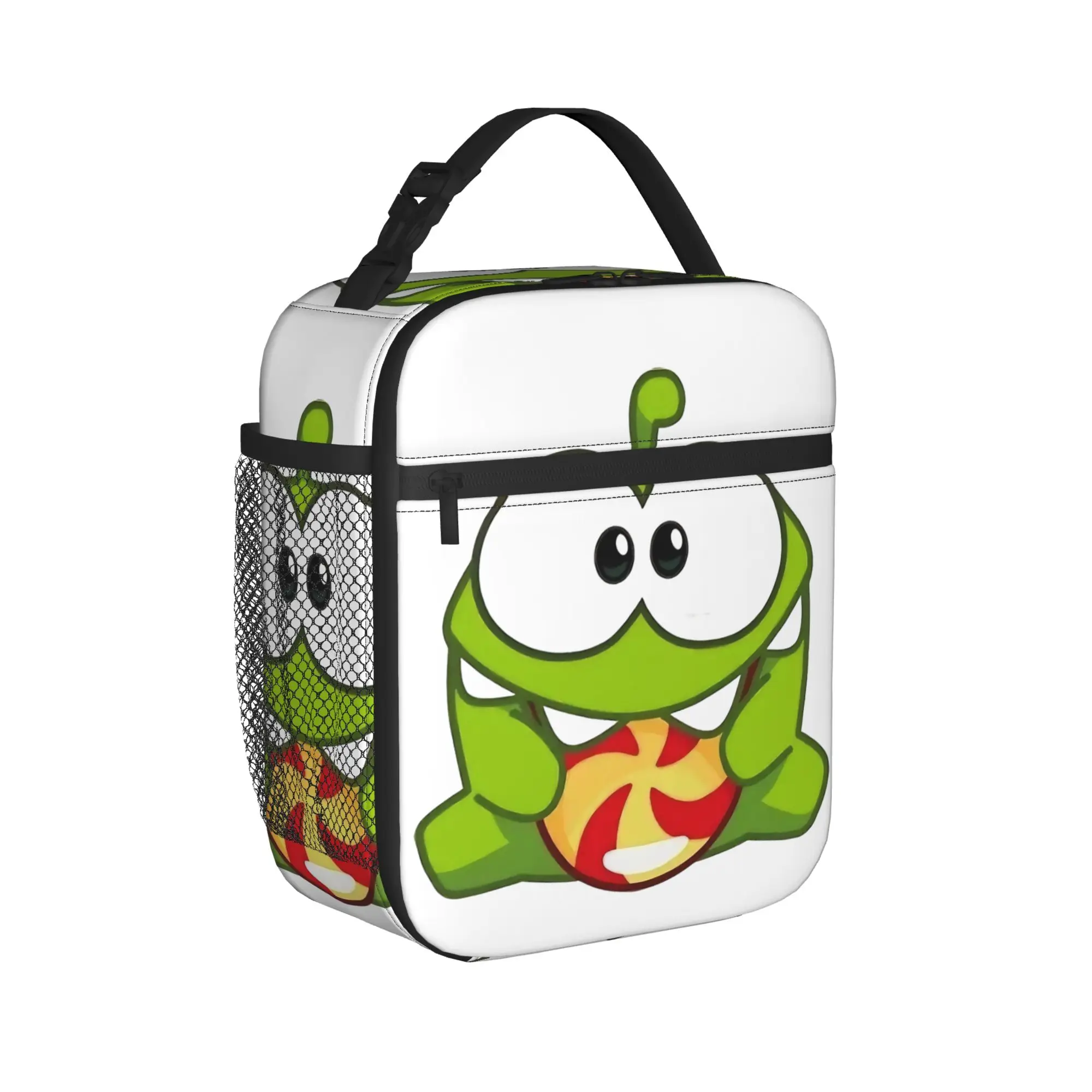 om nom cut the rope Insulated Lunch Bags Thermal Bag Reusable,Meal Container  Portable Lunch Box Tote Food Storage Bags Beach