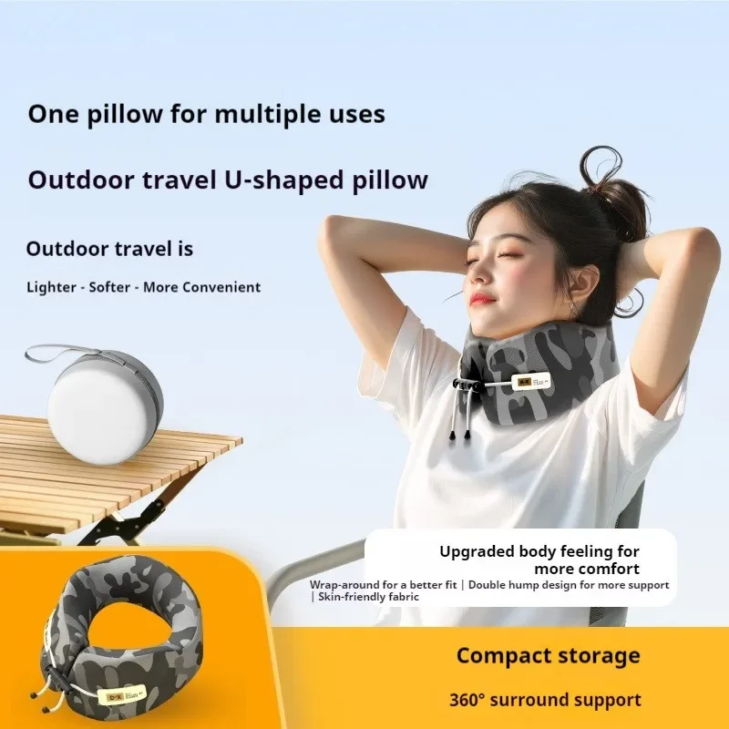 Memory Foam Pillow With Carry Bag Travel essentials U Shaped Pillows Travel Pillow Neck Protect Neck Support