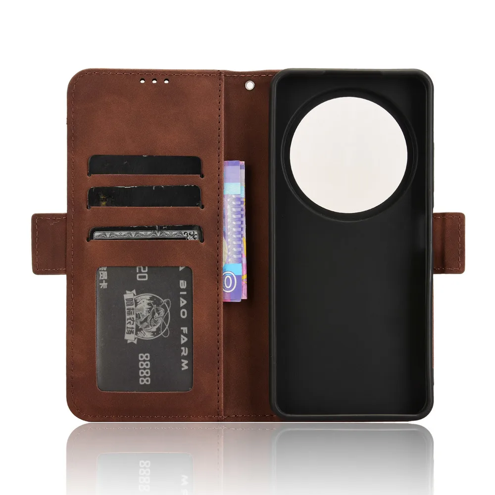 Leather Wallet Case for ZTE Blade A75 5G / Nubia Focus 5G, Magnetic Book Flip Cover, Card Photo Holder, Luxury Phone Cases