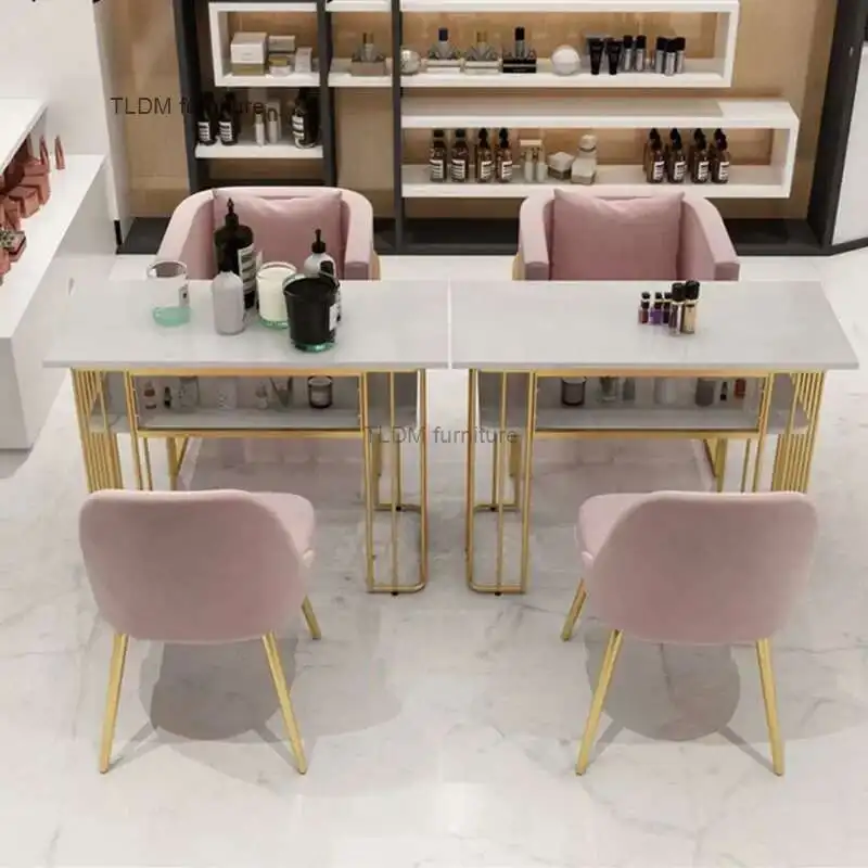 

Modern Custom Simple Single Nail Tables Nordic Double Manicure Table Double-layer Nail Manicure Table Beauty Shop Manicure Table