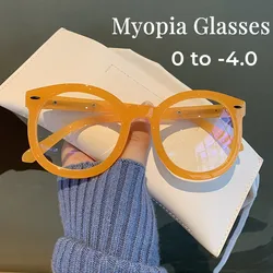 Vintage Ladies Finished Myopia Glasses Men Women Oversized Short-sighted Eyeglasses Retro Big Frame Optical Spectacle Eyewear