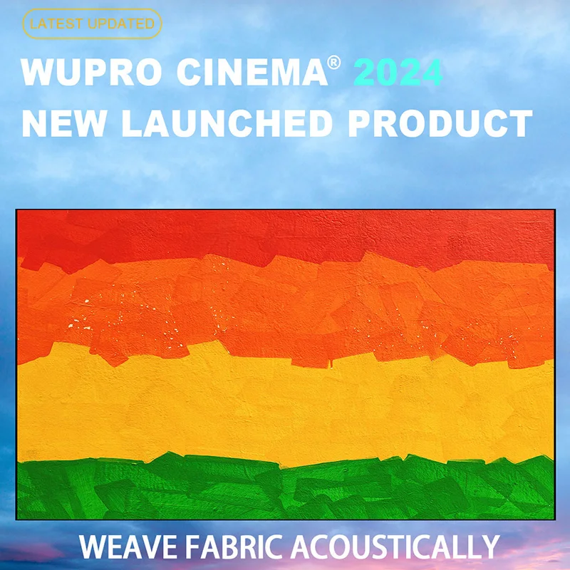 2024 Projection Screen 4K Weave Fabric 3D ALR UST Anti-Light Smart TV Ultra Thin 92-120 Inch For Normal LED DLP Laser Projectors