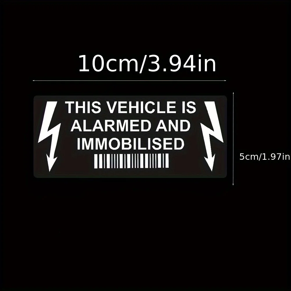 10cmx5cm 4X Alarm and Immobiliser Fitted Tracking Device Vehicle Signs Protected By Car Boat Taxi