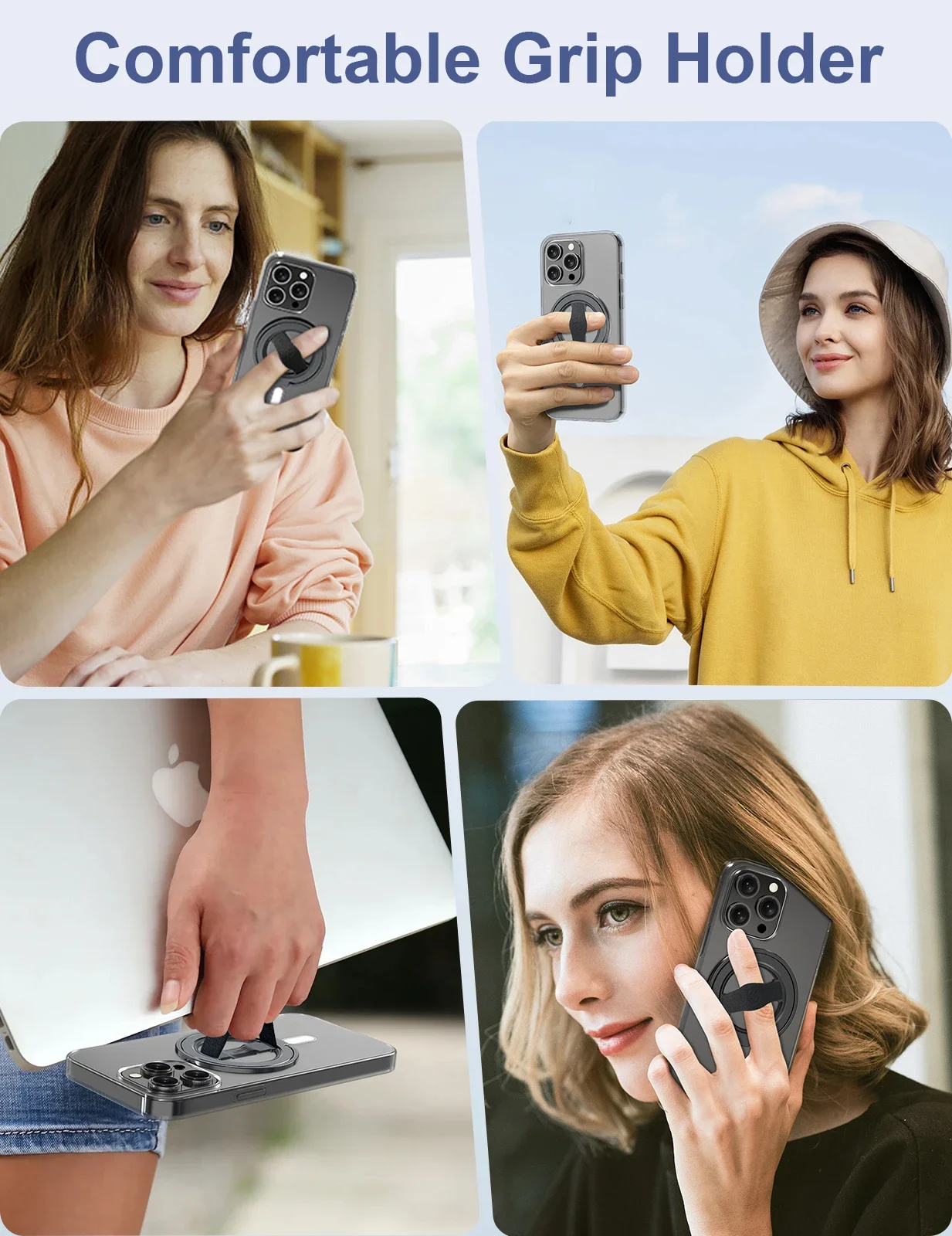 Магнитный держатель для телефона EWA MagOne 3-го поколения, магнитная розетка для кольца на палец для держателя кольца Magsafe для iPhone 16,15, 14, 13, 12