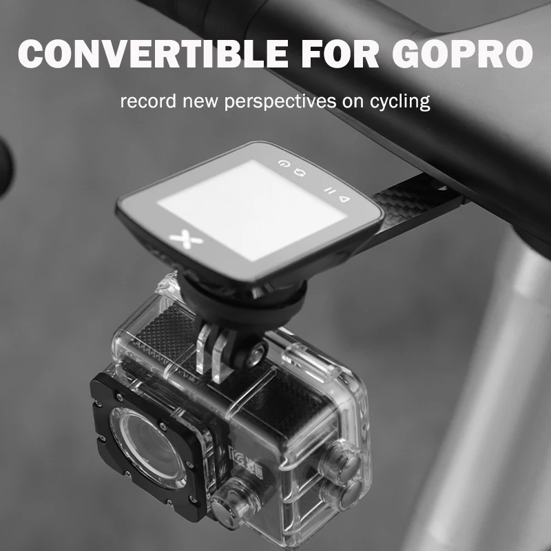 Bicycle Computer Holder Carbon Fiber Road Bike Stopwatch Speedometer Mount Holder Bike Extended Bracket for Garmin Bryton Wahoo