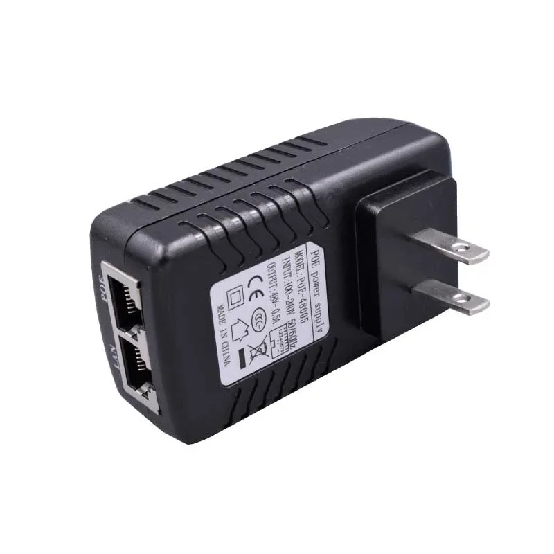 Imagem -03 - Power Over Ethernet Injector Adaptador de Energia para Câmera ip Poe Wi-fi ap Voip dc 48v 0.5a Ieee802.3af 802.3af Pcs por Lote