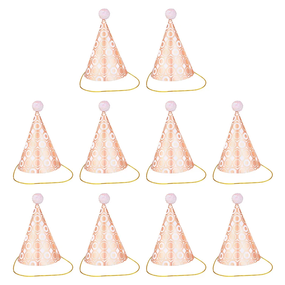 

10Pcs Sequin Paper Party Hats Birthday Caps Creative Durable Headwear Kids Adults Party Accessories Birthday Hat
