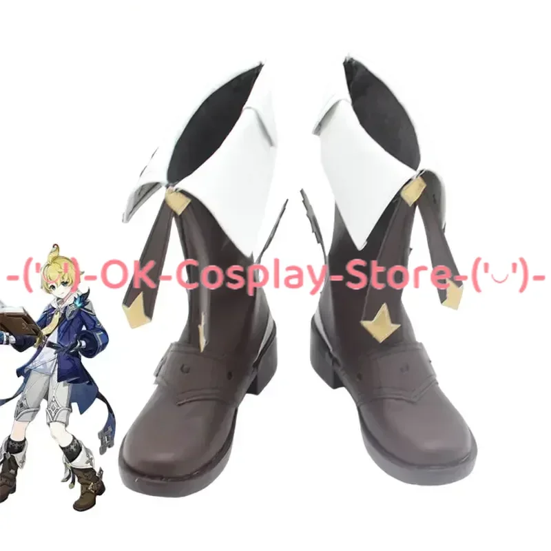 

Mika Schmidt Cosplay Shoes Game Genshin Impact Cosplay Prop PU Leather Shoes Halloween Carnival Boots Custom Made