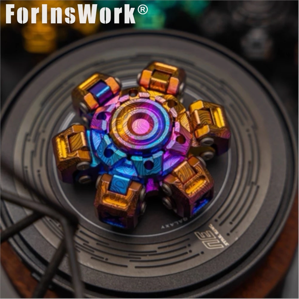 

Фиджет-спиннер 9hand Ice Crystal Titanium Mech City X, антистрессовая игрушка EDC, лимитированная серия, по 9 штук каждого вида