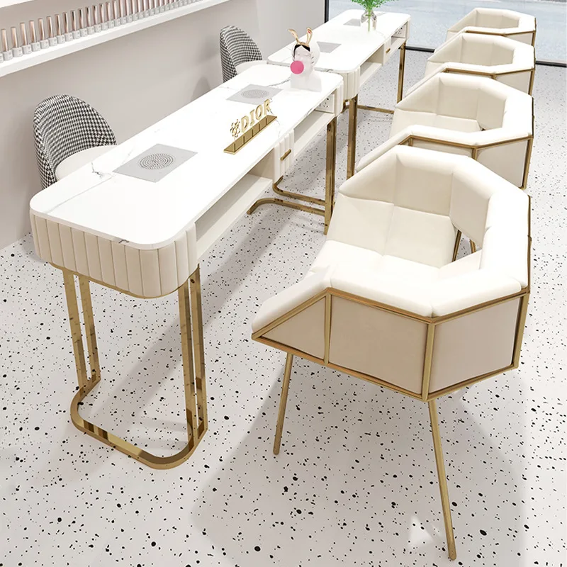 Nordic INS Hot-selling Nail Table and Chair Set, Simple Modern Single Double Layer Manicure Table manicure desk стол трансформер