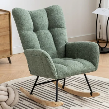 Modern Teddy Boucle Nursery Rocking Chair 1