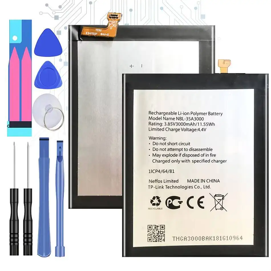 

Nbl-35A3000 For TP-Link Neffos X1max TP903A TP903C 3000Mah Mobile Phone Battery Durable