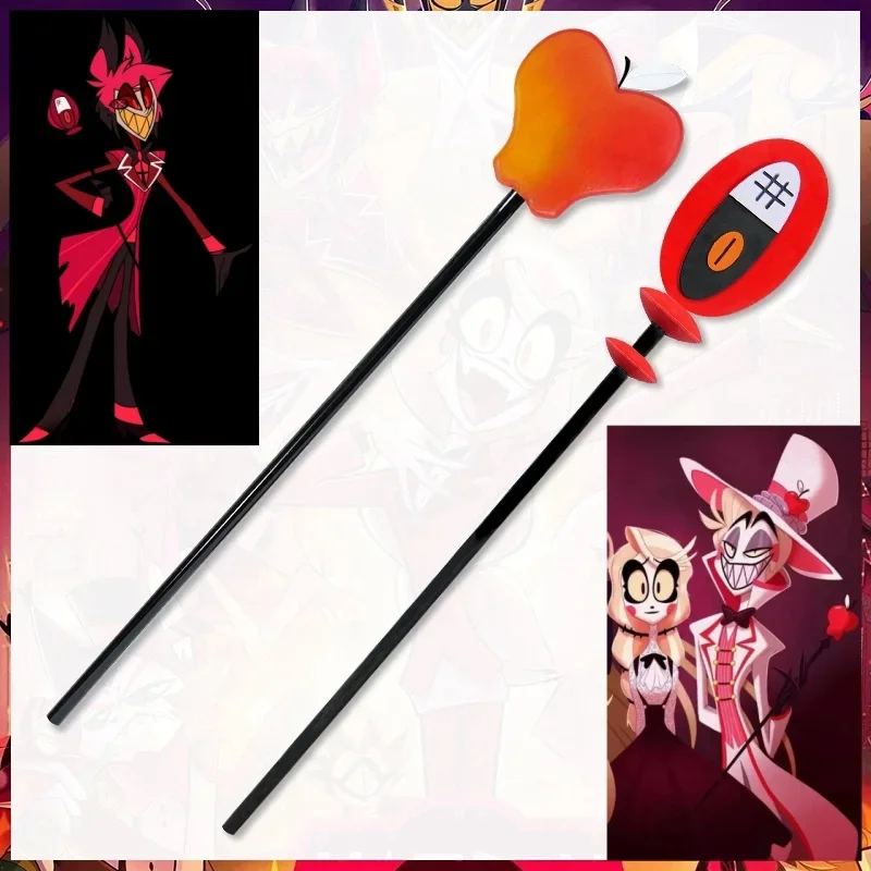 

Alastor Radio Demon Scepter Magic Wand Lucifer Morningstar Hazbin Cosplay Hotel Anime Cosplay Prop