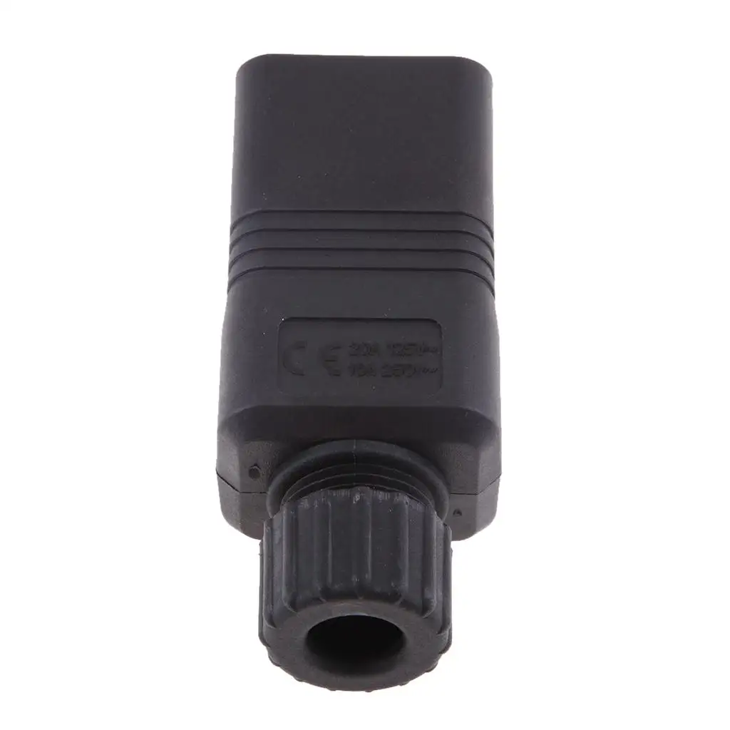Flame Retardant IEC C20 Connector Rewirable Male Power Adapter for Laboratory Equipment Use