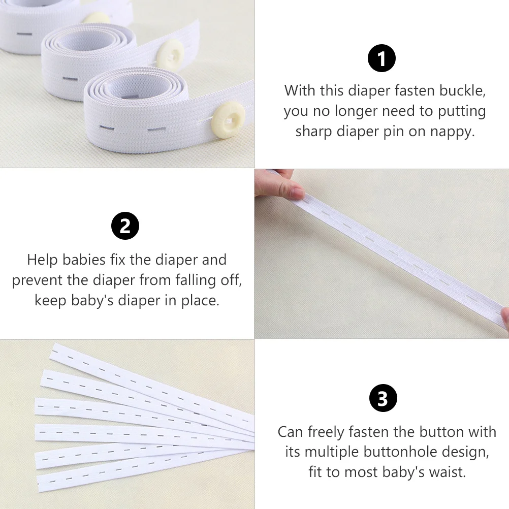 

15Pcs Adjustable Infant Diaper Buckle Elastic Baby Diaper Fastening Buckles Toddler Nappy Holding Belt Waist Fixing Comfortable