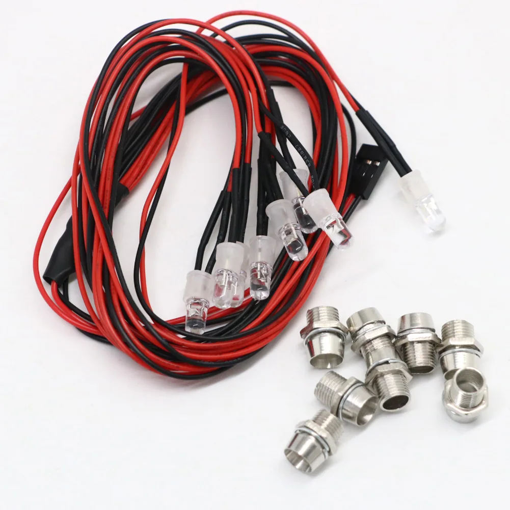 2/3/4/6/8 Lichter 70 cm Länge RC LED Nacht Scheinwerfer Scheinwerfer 3/5mm LED Licht für Modell Drift Crawler Auto Für RC Auto – Detail 22