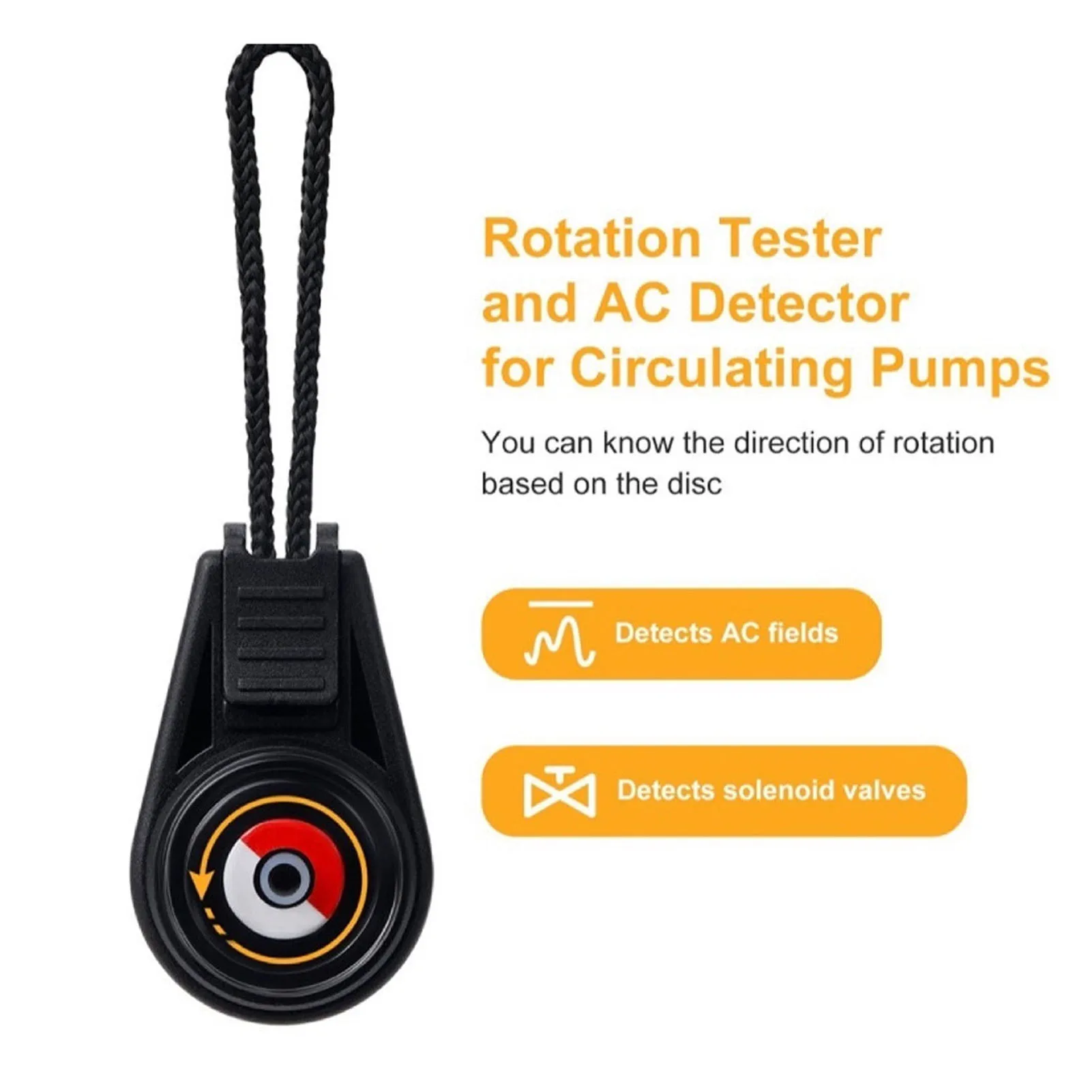 Solenoid Tester Solenoid Tester Portable AC Magnetic Field Detection Tool AC Detector Rotation Tester for Circulating Pumps