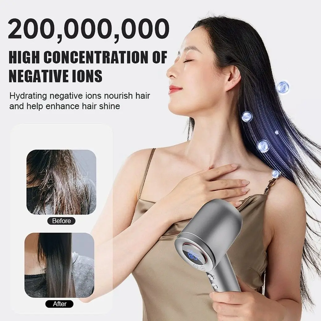 

Professional Ionic Hair Dryer Fast Drying Constant Temperature Negative Ion Technology for Healthy Smooth intelligent care Hair