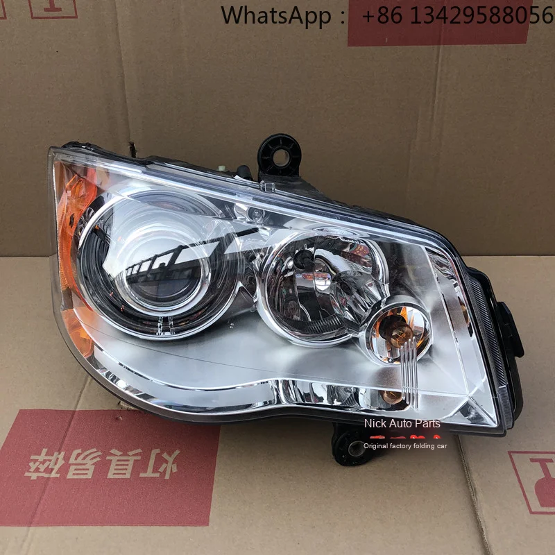 Original New Headlight Assembly for Chrysler Grand Voyager Compass 300C Grand Cherokee 6000k Amber Light Color H4 H11 12V Front
