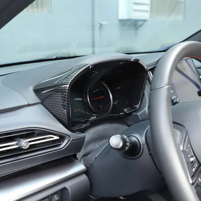 

For Subaru WRX 2022 2023 2024Dashboard Decorative Frame Diameter Display Disc Decorative Frame ABS Carbon Fiber Pattern 1pcs LHD