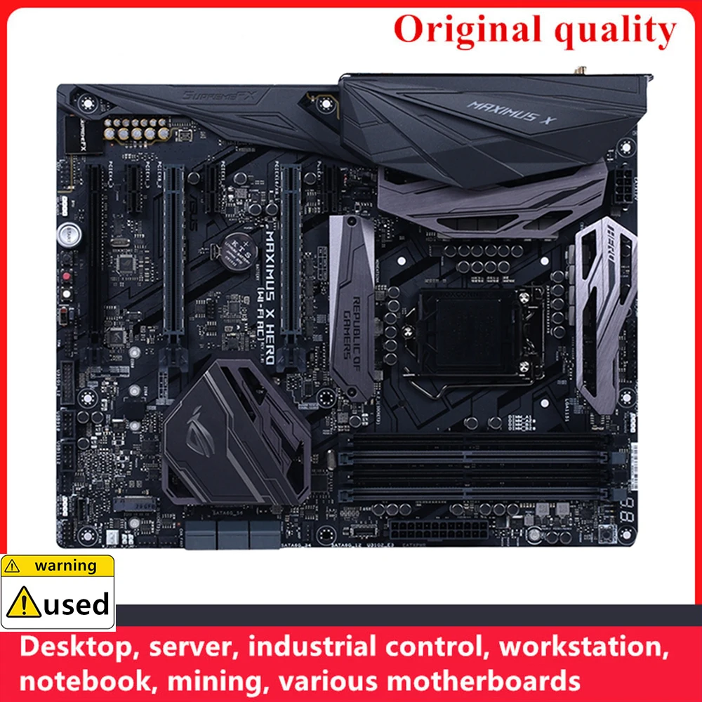 For ROG MAXIMUS X HERO (WI-FI AC) Motherboards LGA 1151 DDR4 64GB ATX For Intel Z370 Desktop Mainboard M.2 NVME SATA III USB3.0