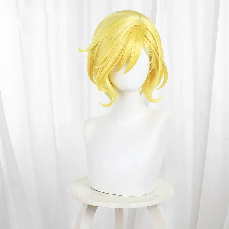 Perruque de Cosplay synthétique GNOSIA Setus pour femmes, cheveux dorés, résistants à la chaleur, accessoire de déguisement de carnaval