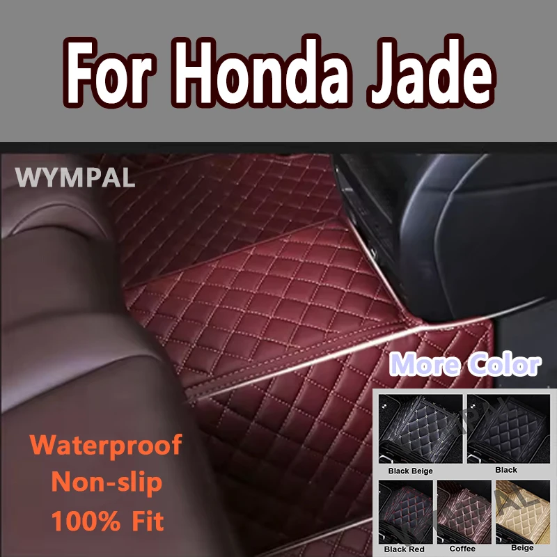 

Luxury Car Mats For Honda Jade FR4 FR5 2013~2020 Luxury Leather Floor Mat Set Carpet Rug Auto Foot Pads interior parts Car Mats