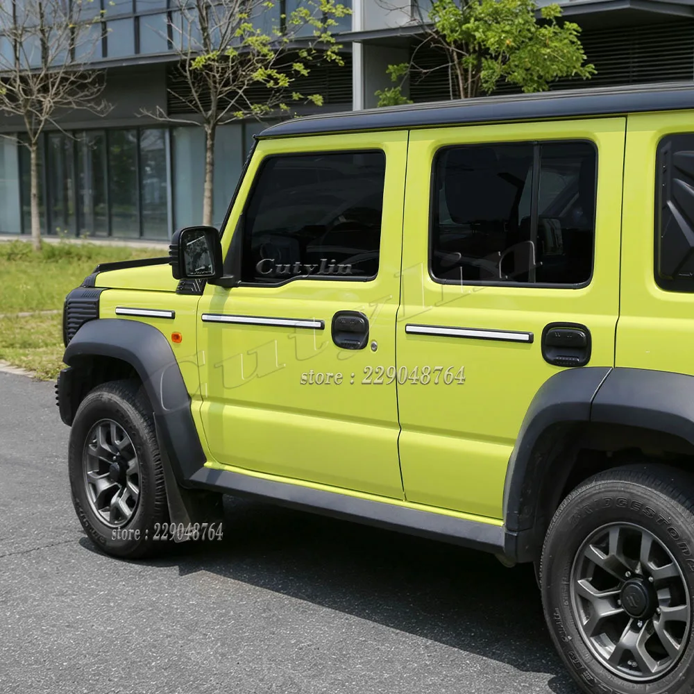 For Suzuki Jimny Nomade 2025 2026 5door ABS Car Body Side Molding Trim Strip Door Side Decorative Sticker Exterior Accessories
