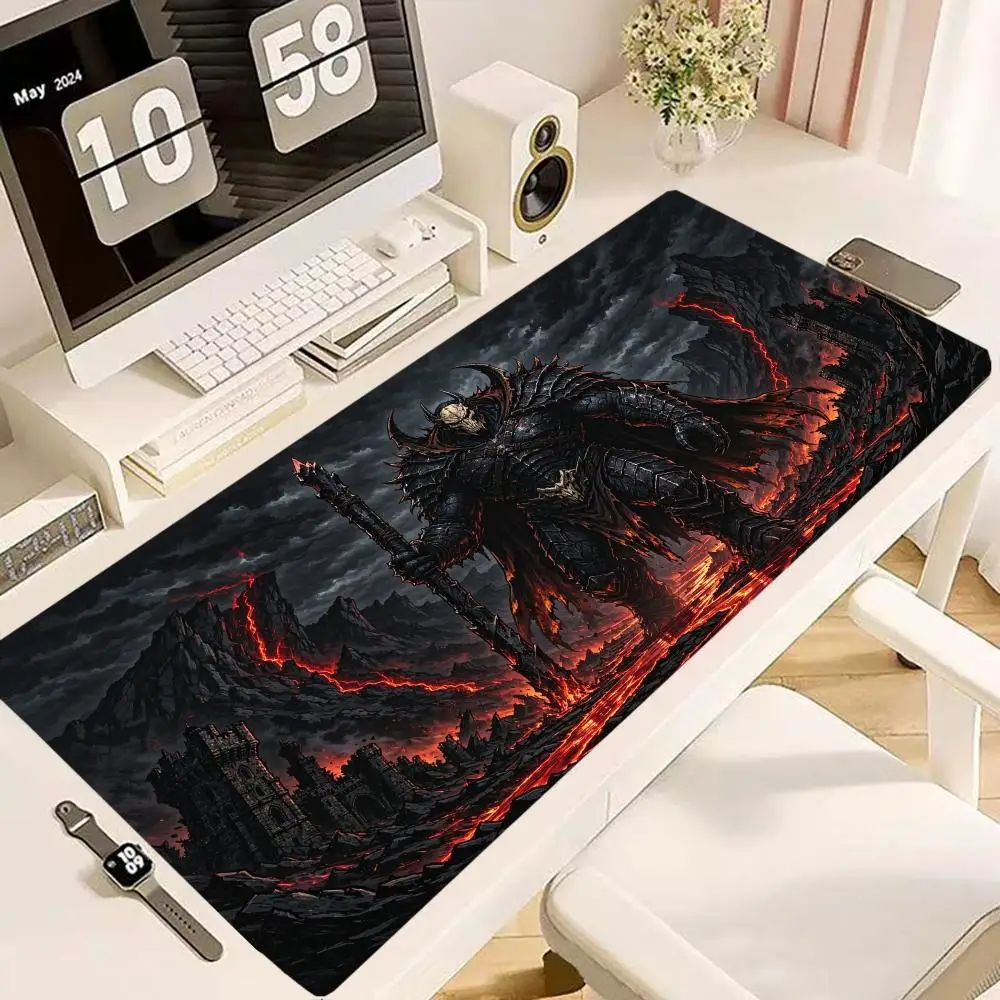 Purple Thunder Floating Mage Gaming Mouse Pad Non Slip Rubber Base Large Size For Esports Desk Decor