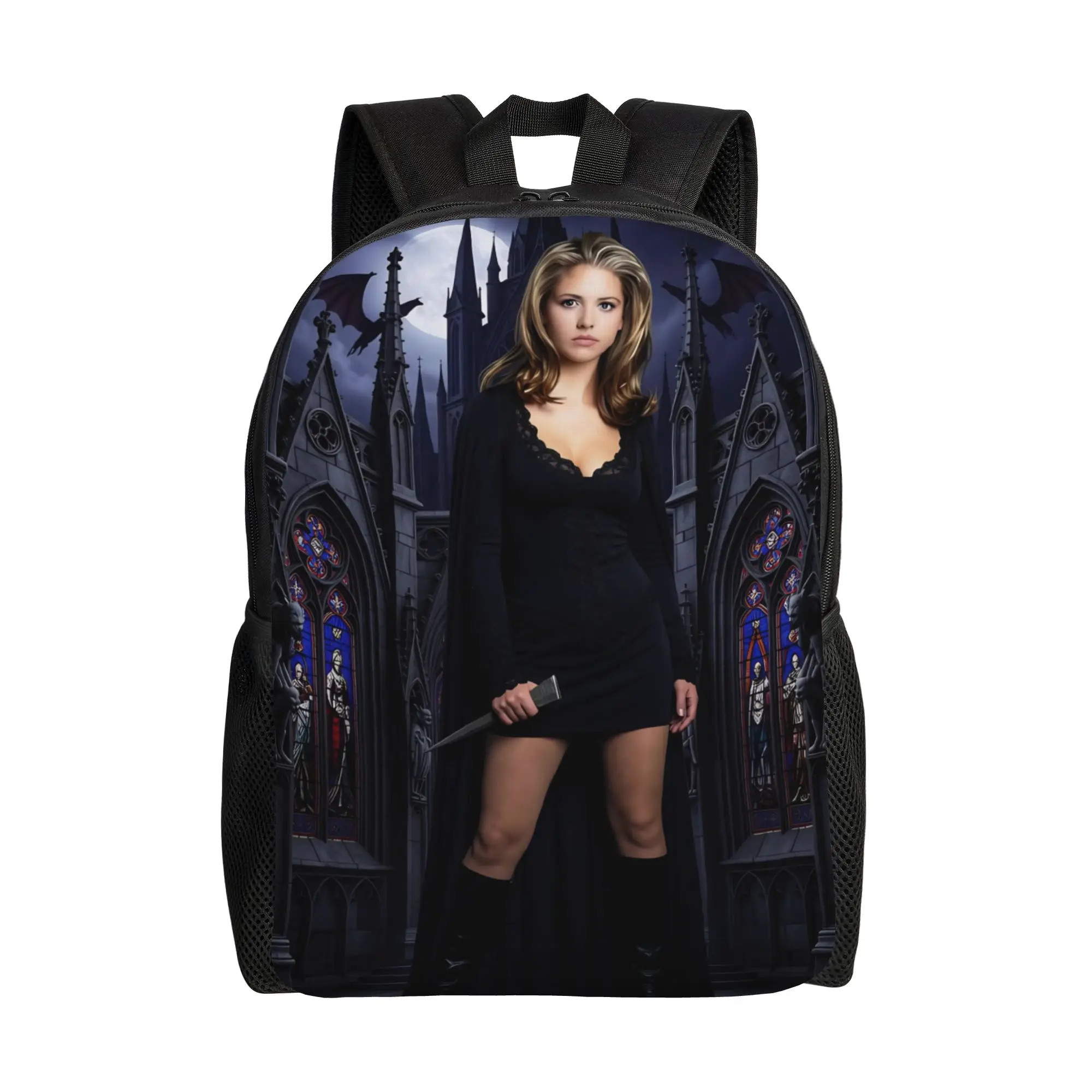 Buffy the Vampire Slayer Backpack for Men Women Teenage Student Work Daypack Horror Movie Halloween College Shoulder Bag Gift