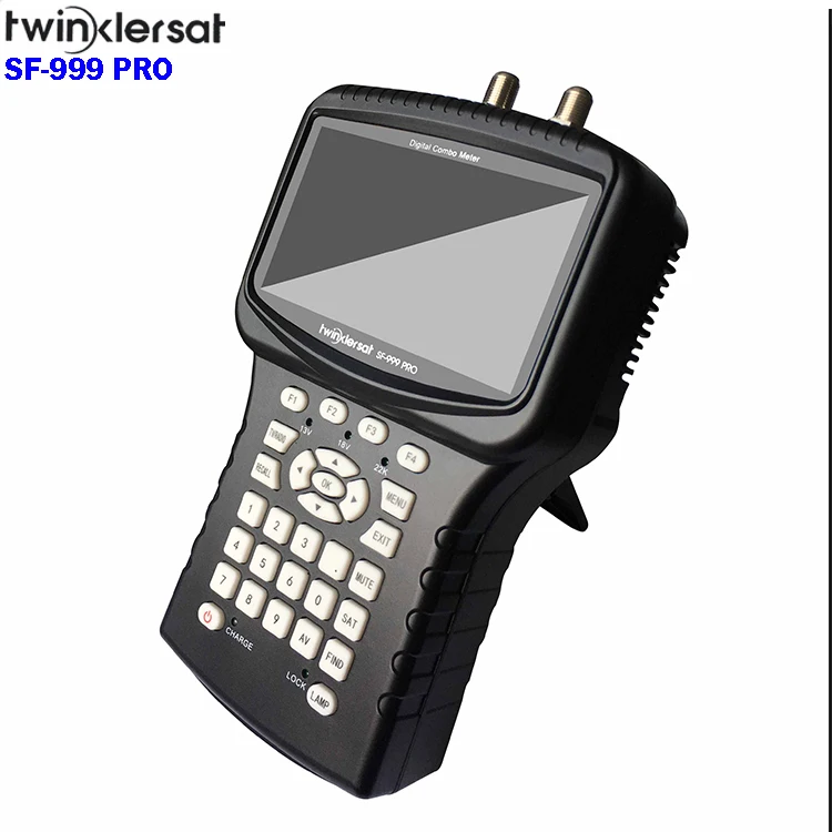 

Digital Satellite & Terrestrial & Cable HD Combo Signal Meter SF-999 with 4.3 inch LCD Screen Spectrum Analyzer Speaker Torch