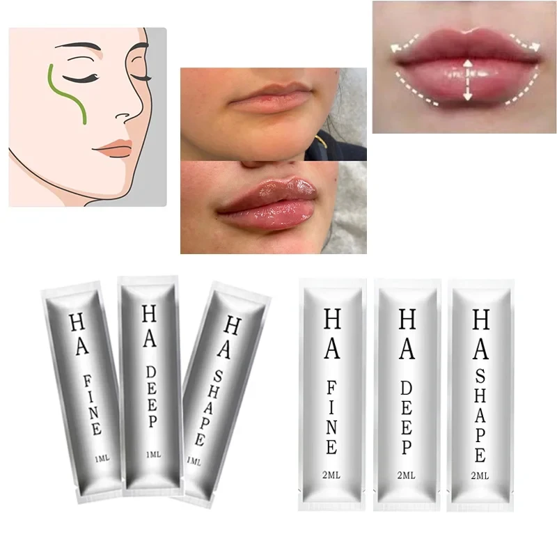 1ml/2ml HA Lip Care Serum Lip Gloss Lip Mask Moisturizes and hydrates without cracking