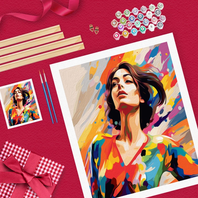 RUOPOTY Painting Kit By Number Woman Vintage With Frame Diy Crafts Aesthetic Room Decor