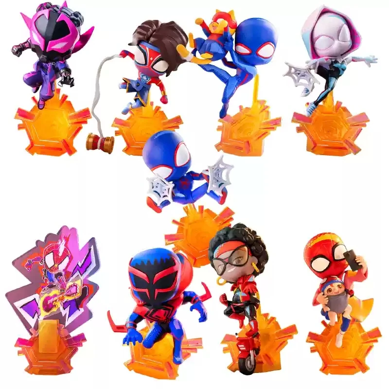 

Authentic Spider Man Blind Boxes Universe Series Gwen Peter Parker Anime Figurines Trendy Toy Desktop Ornaments Collection Gifts