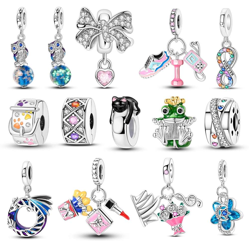 Versilberte Charms mit Fliege, Frösche, Perlen für Armreifen, Anhänger, baumelnd, DIY-Schmuck, Geschenk für Frauen
