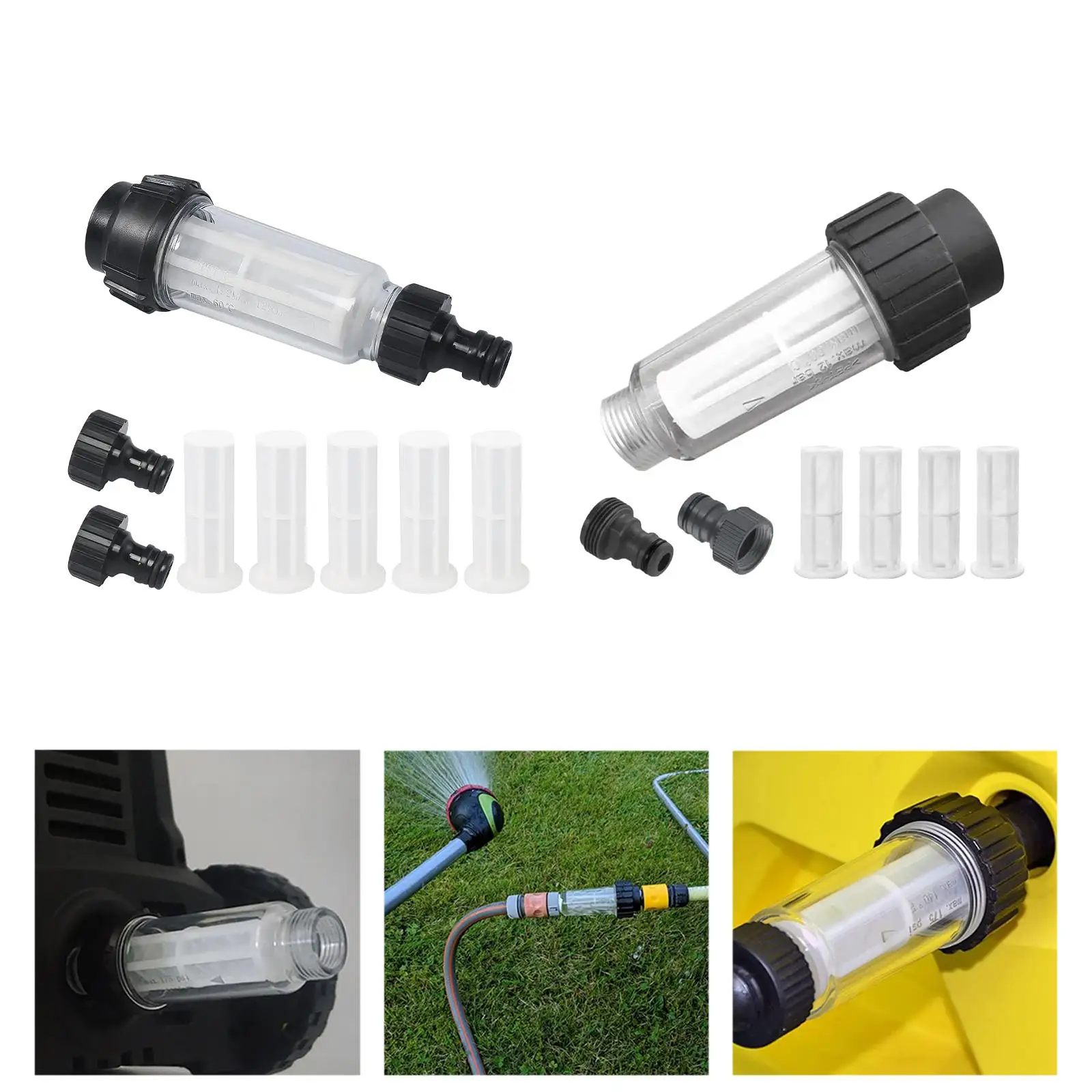 Multipurpose Water Filter Accessory Replacement Premium Detachable for Pressure Washer Yard Cleaning Machine Watering Backyard