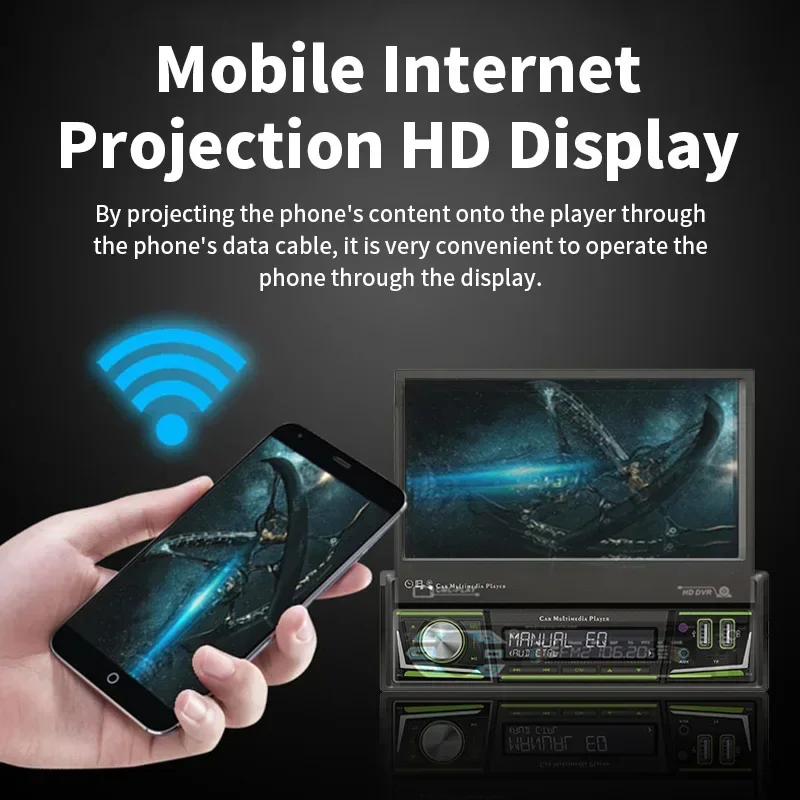 Ihuella Vintage Smart Used 1 din Telescopic Android 407 Car Radio  Mp5 Frame Player Carplay Bluetooth 7 inch