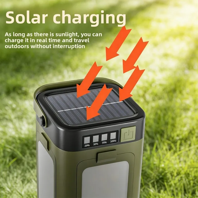 ShinyYing Camping, 6-Mode USB Rechargeable LED Tent Light with 1200mAh Battery, Foldable Portable Waterproof Lamp