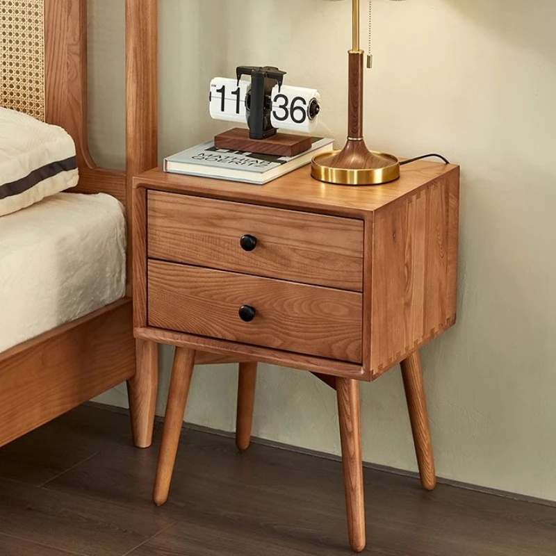 

Wooden Night Tables Bedside Table with Drawers Luxury Nordic Bedside Cabinet with Legs Comfortable Furniture Accessory Bedroom