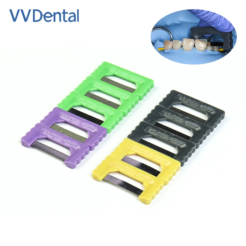 VV Dental 10Pcs Orthodontic Interproximal Reduction Strips Reduction Strips Hand Use Polish Reusable & Autoclavable