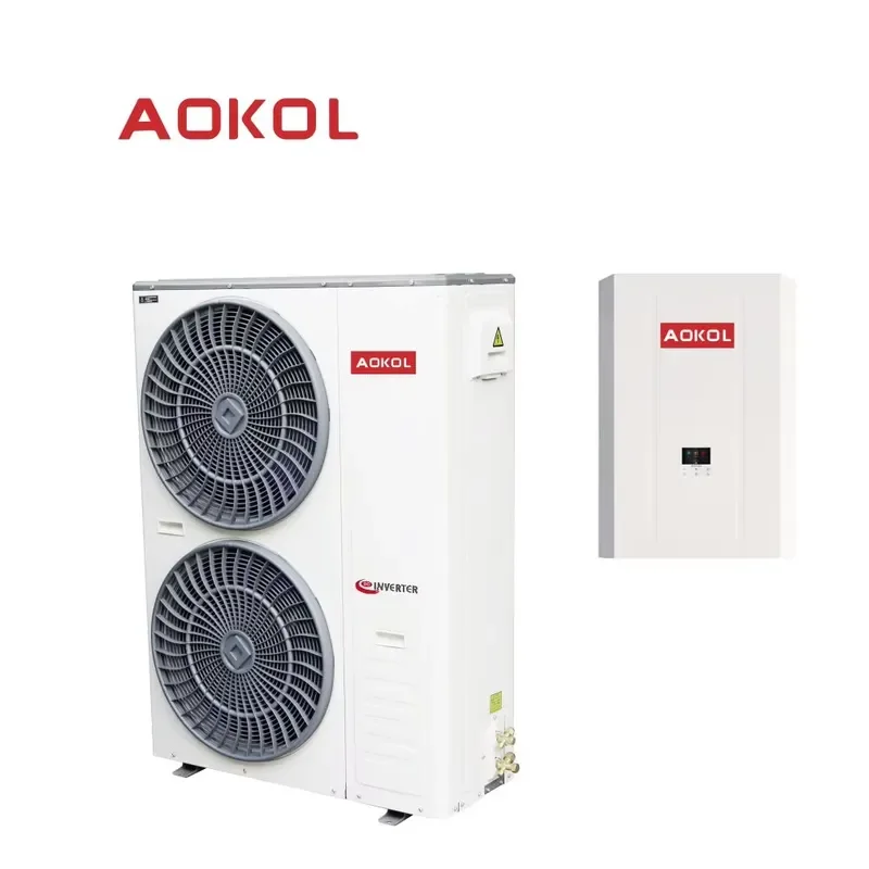 Energy Saving A+++ Heat Pump, AOKOL Factory R32 18kW Split Type Air to Water Heat Pump,Wifi Control DC Inverter EVI Heat Pump