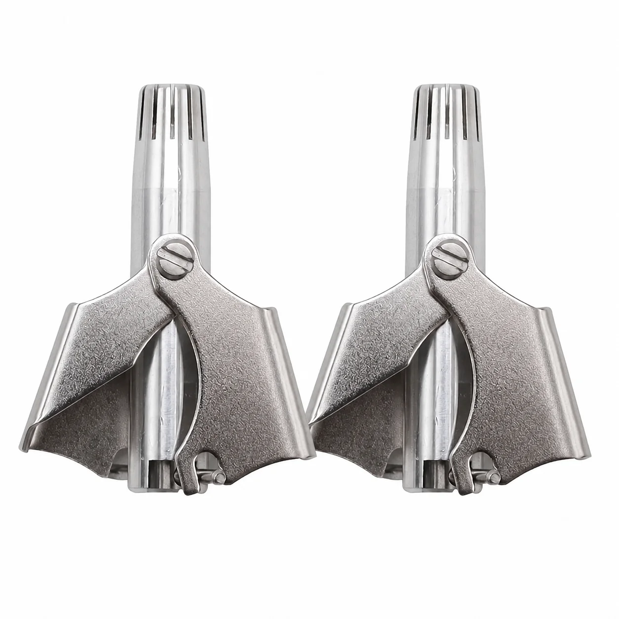 2 Pack of Manual Stainless Steel Nose Hair Trimmer With Storage Box.Cleaning Brush, Compact And Easy To Carry, Safe Design, Easy To Use,