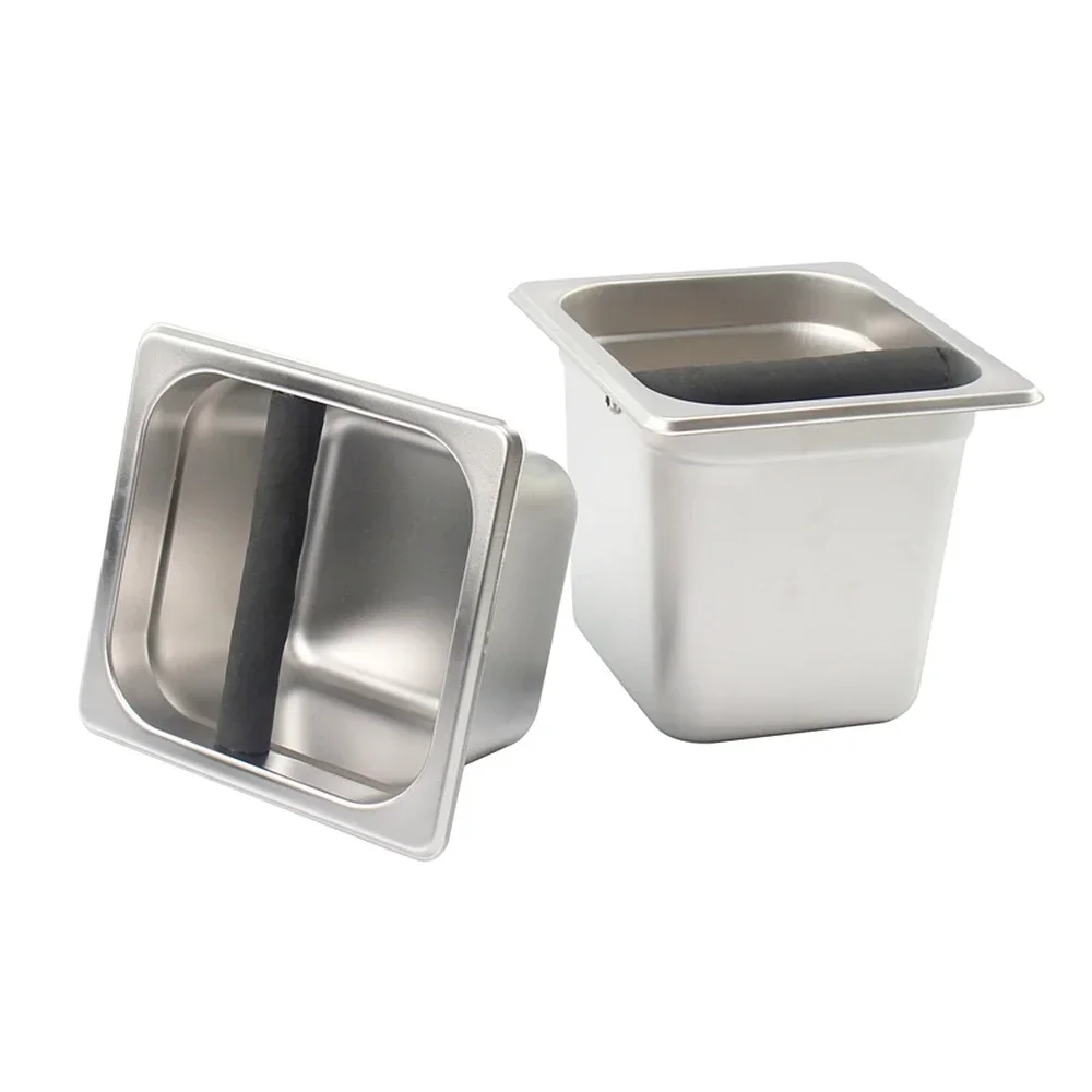 S / L Size Stainless Steel Espresso Coffee Knock Box Container Coffee Grounds Container Coffee Bucket for Barista Free Shipping