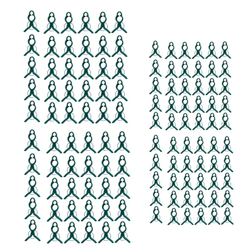 

AS63-Plant Support Clips, Secured Plastic Plant Clips, Plant Fixing Clips For Climbing Plants, Reusable (120, Large+Small)