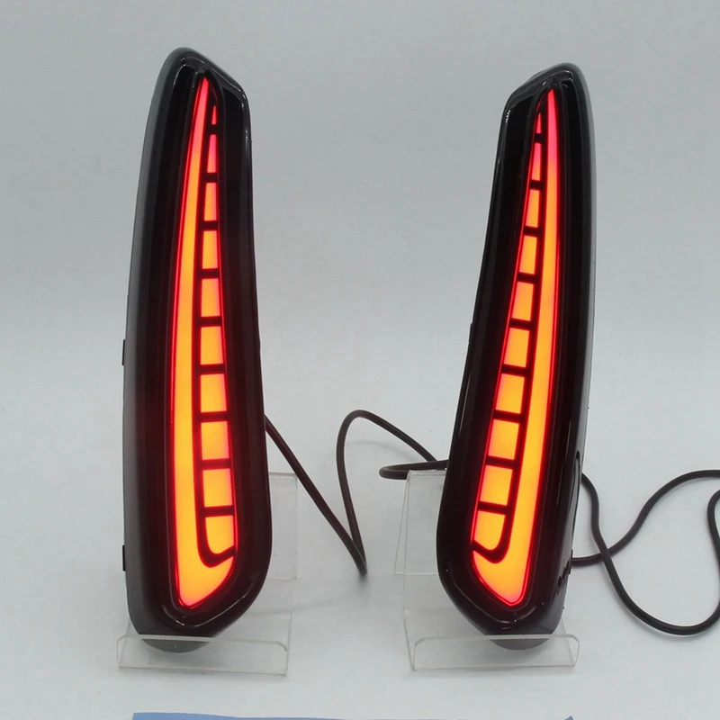 For Honda Civic Type R 2023 2024 3 In 1 Rear Bumper Reflector Brake Light Turn Signal Lamp DRL Tail Lights