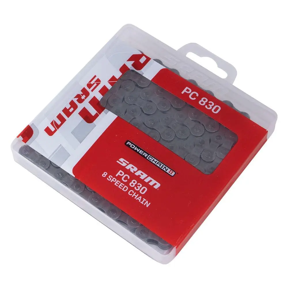 

High-Performance Gray Bicycle Chain for 6-8 Speed Drivetrains with Quick-Connect Link