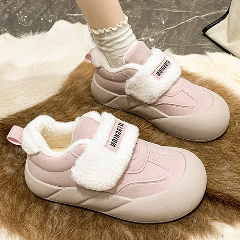 Women\'s Casual Bread Shoes 2024 Autumn and Winter New Velvet Warm Shoes Thick Bottom Increased Sports Shoes Women\'s Home